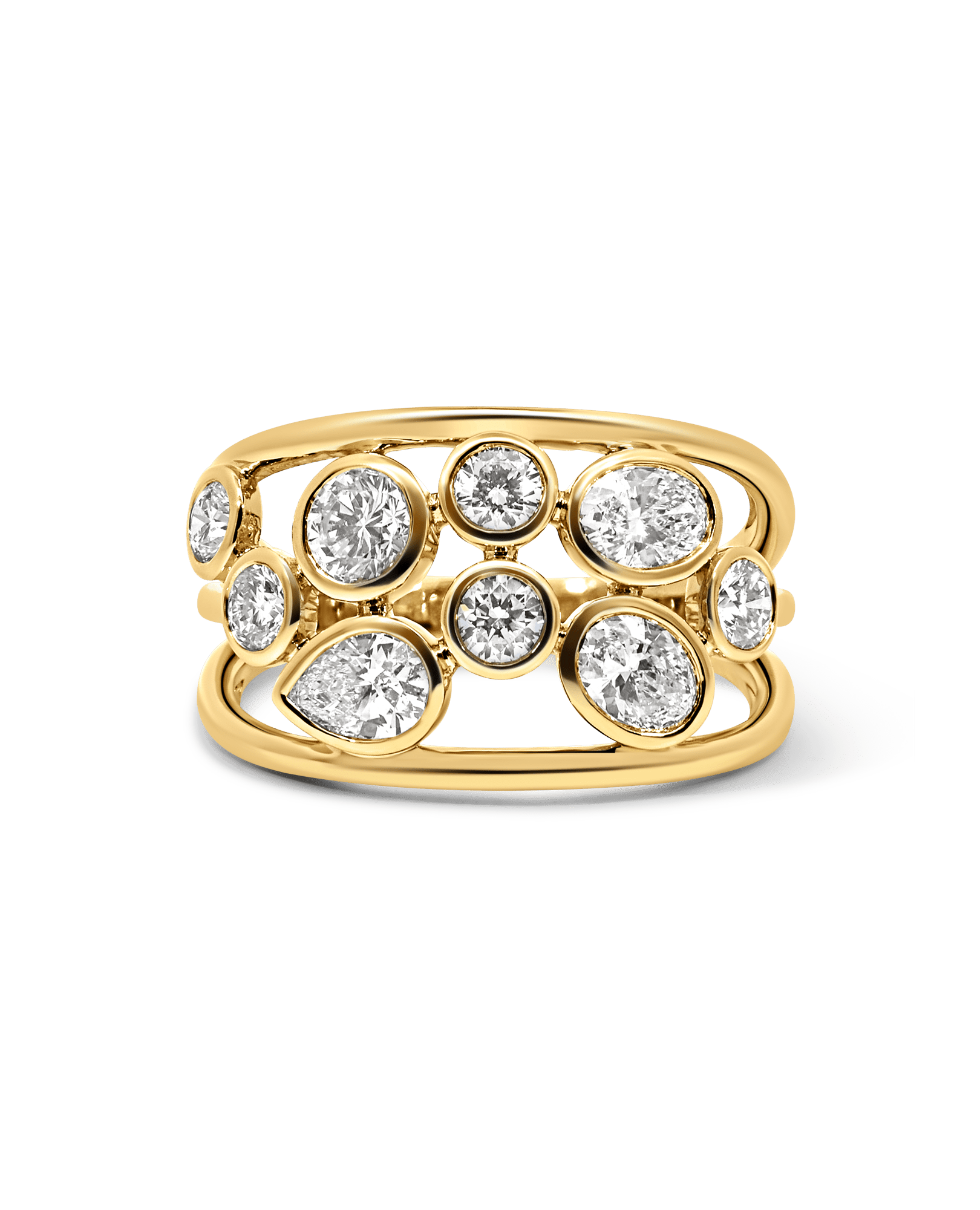Fashion Ring 1.50 Carat TW Lab-grown Diamond | 14kt Yellow Gold