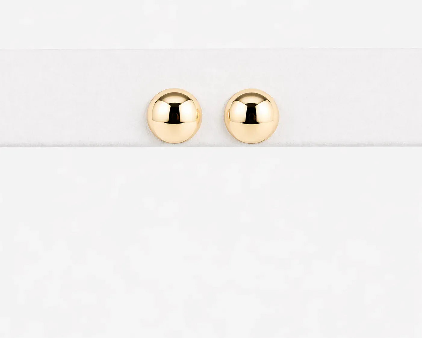 Flat Bead Earrings | 14kt Yellow Gold