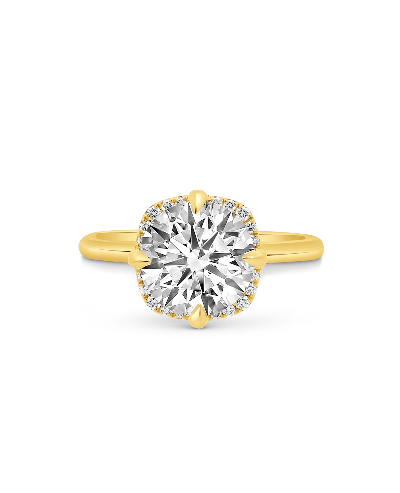 Hidden Halo Engagement Ring 3.00 Carat TW Lab-Grown Diamond | 14kt Yellow Gold