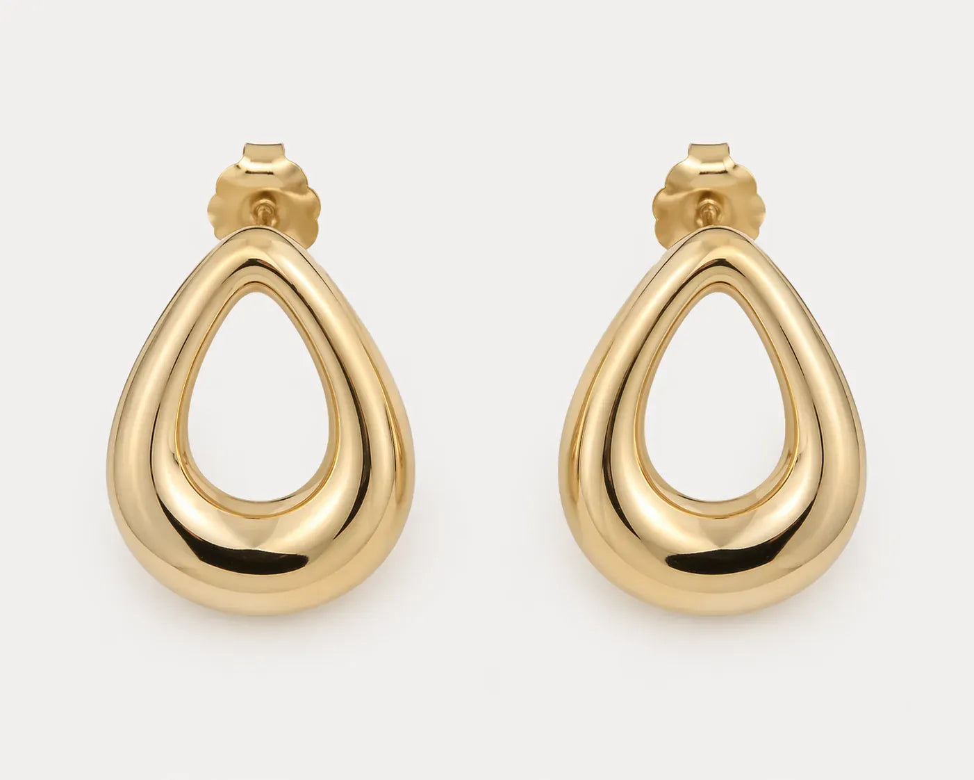 Open Teardrop Earrings | 14kt Yellow Gold