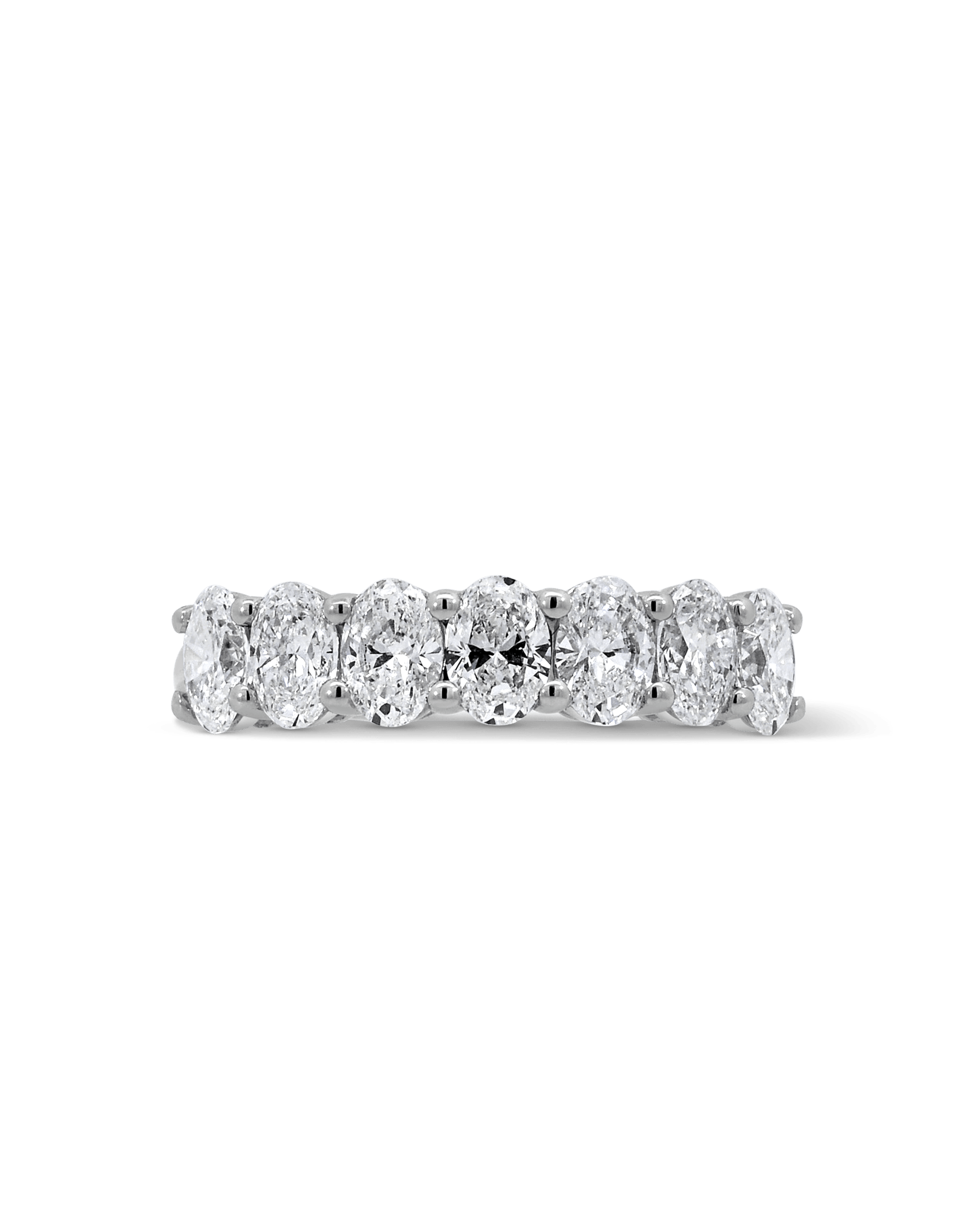 Oval Wedding band 1.75 Carat TW Lab-grown Diamond | 14kt White Gold