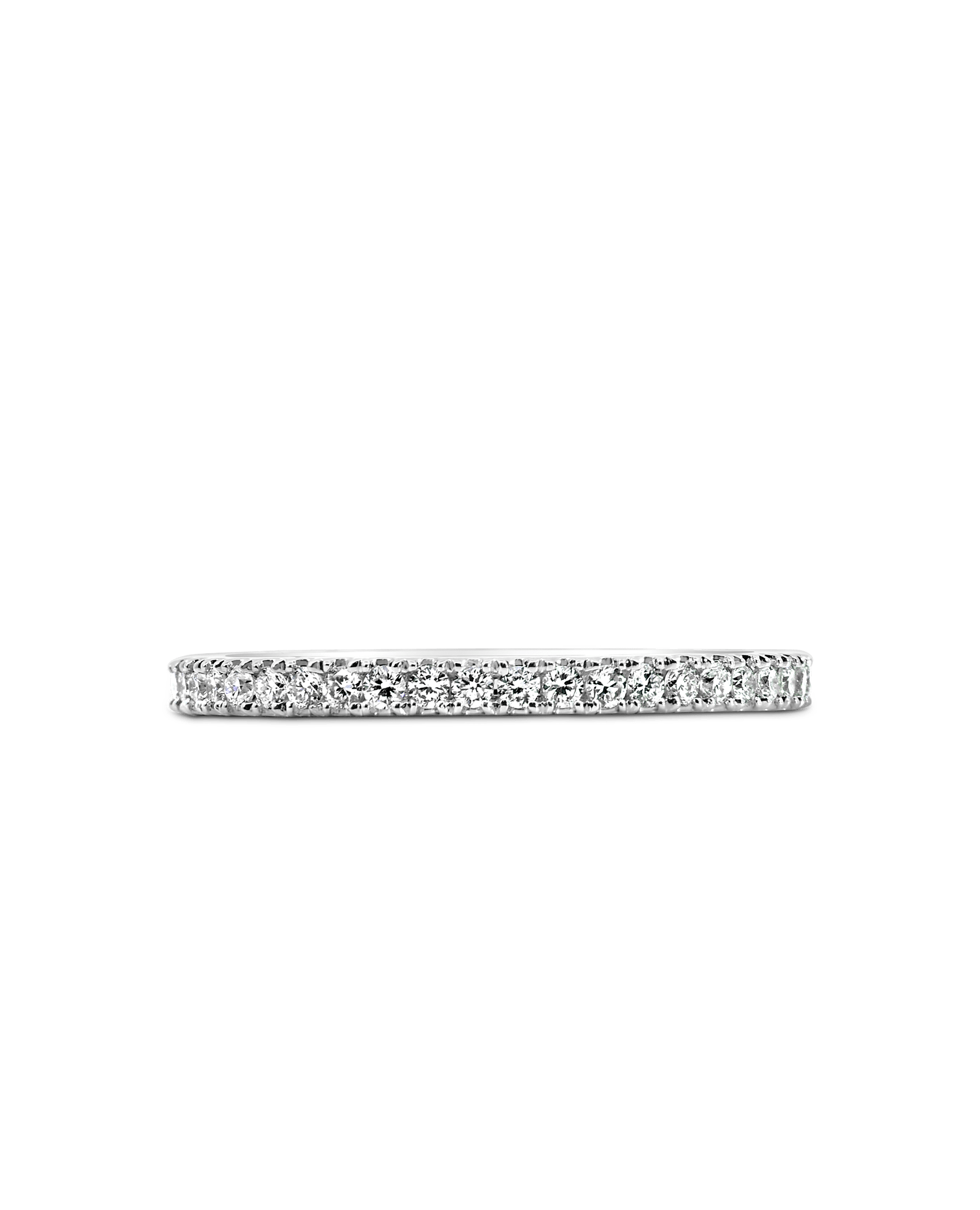 Pave Wedding band .33 Carat TW Lab-grown Diamond | 14kt White Gold