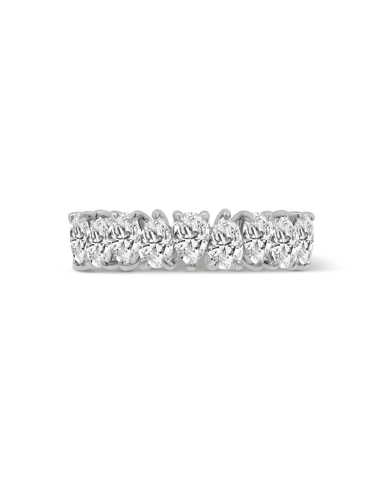 Pear Shape Wedding band 1.25 Carat TW Lab-grown Diamond | 14kt White Gold