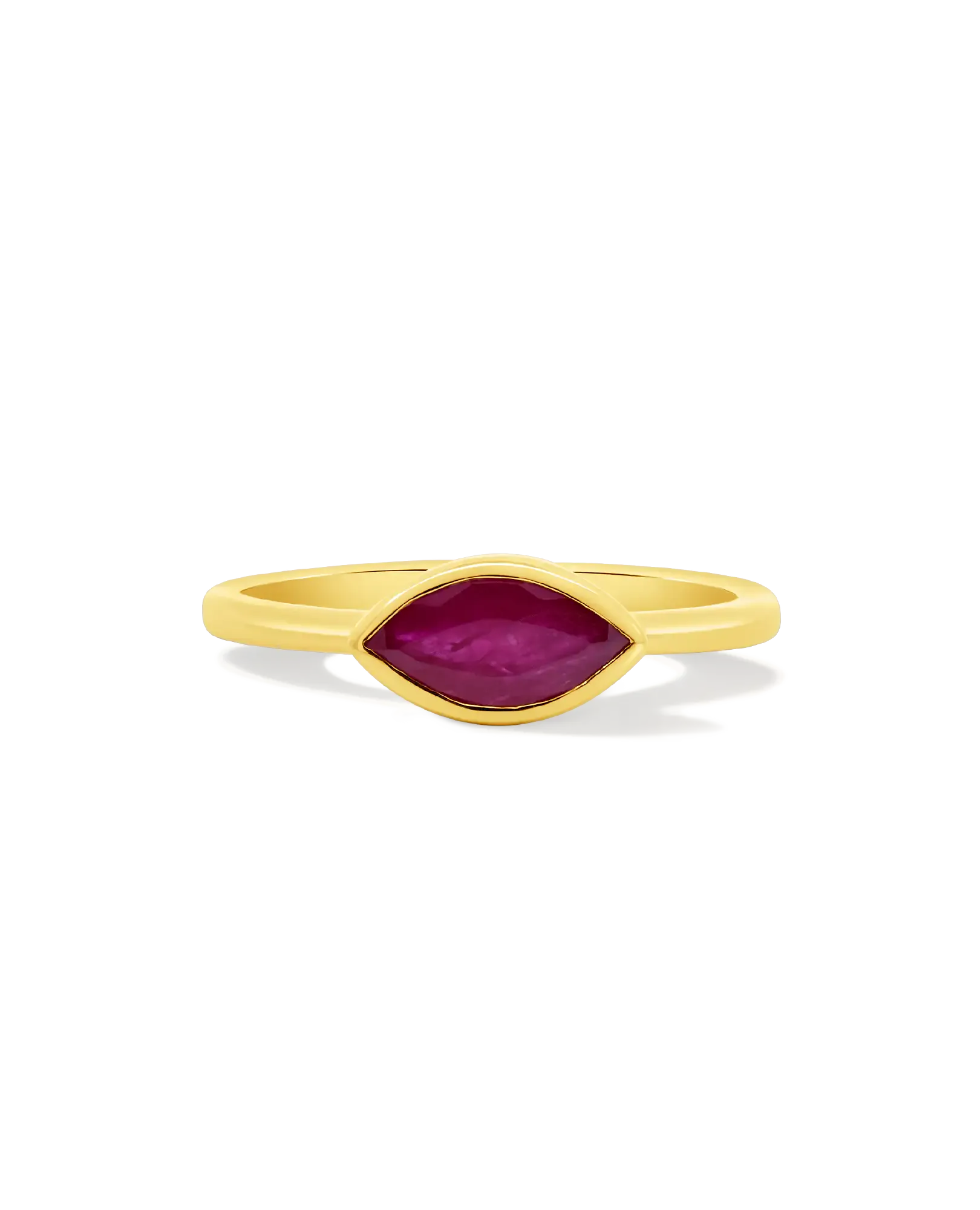 Ruby Bezel Ring | 14kt Yellow Gold