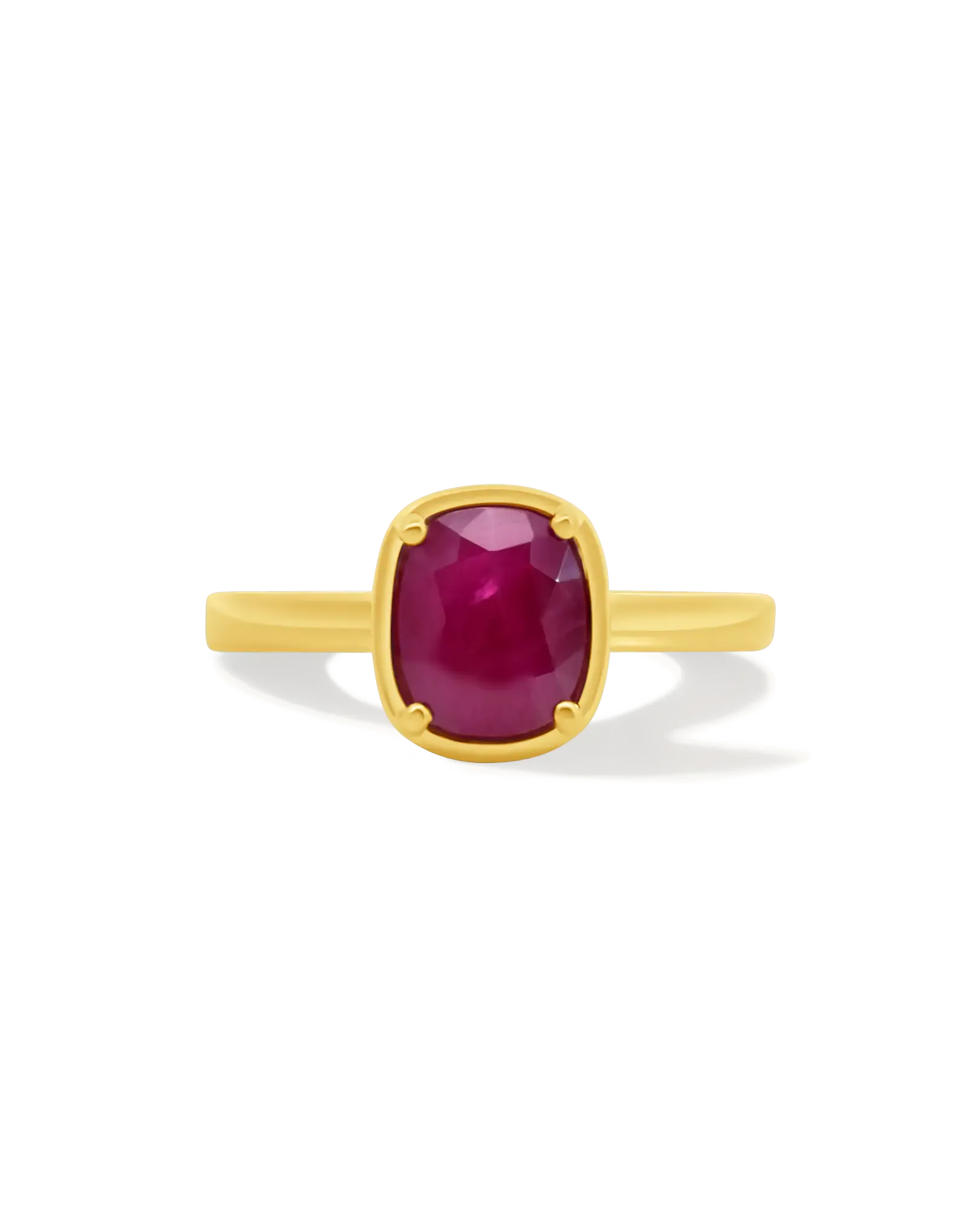 Ruby Cushion Cut Ring | 14kt Yellow Gold