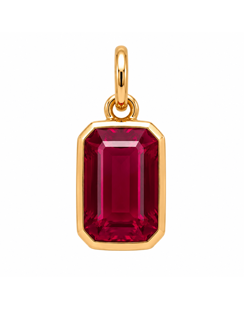 Ruby Pendant Charm | 10kt Yellow Gold