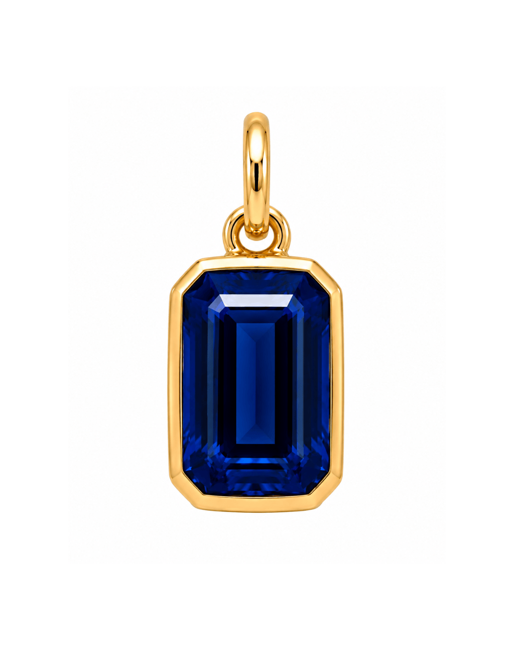 Sapphire Pendant Charm | 10kt Yellow Gold