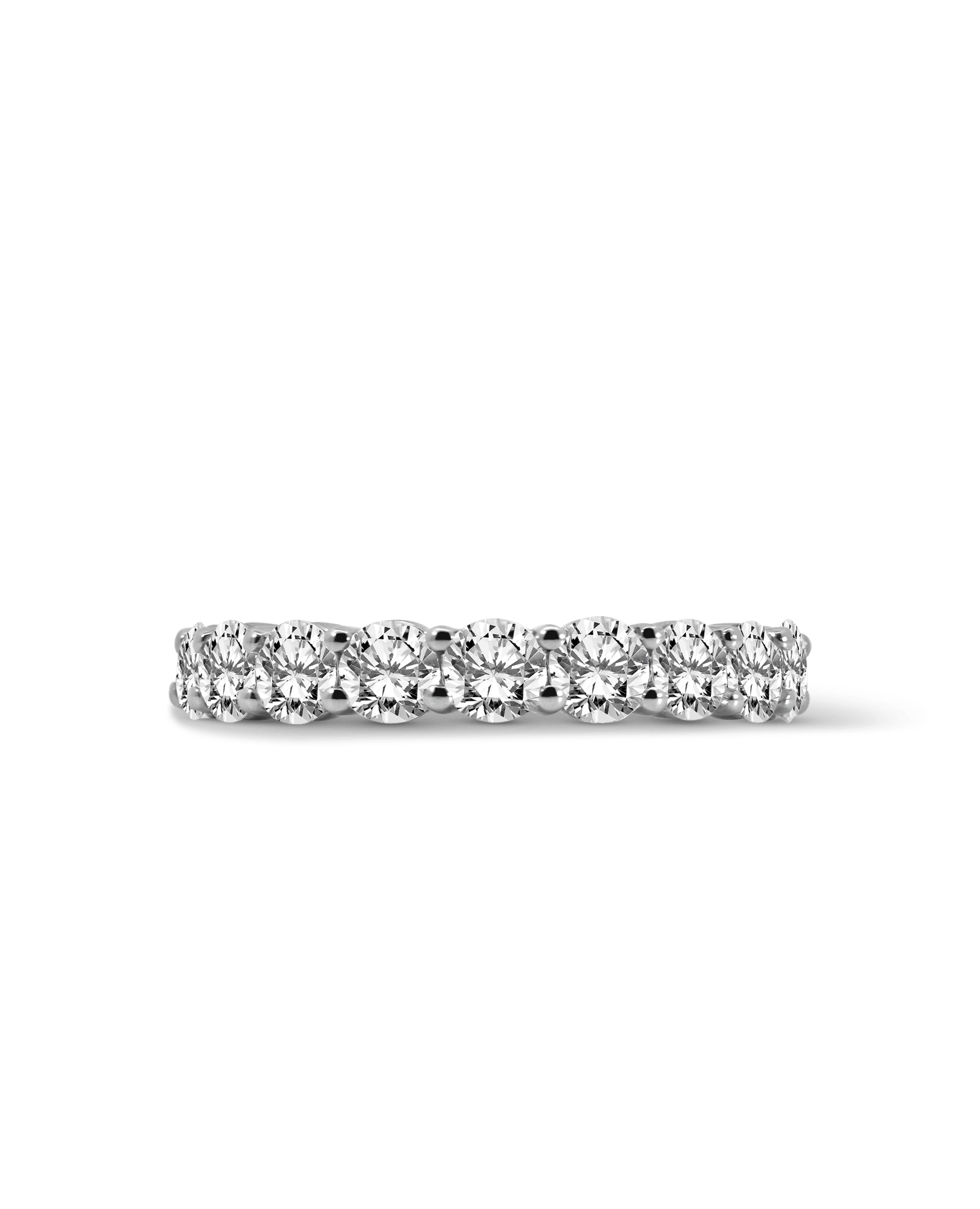 Shared Prong Wedding band 1.50 Carat TW Lab-grown Diamond | 14kt White Gold