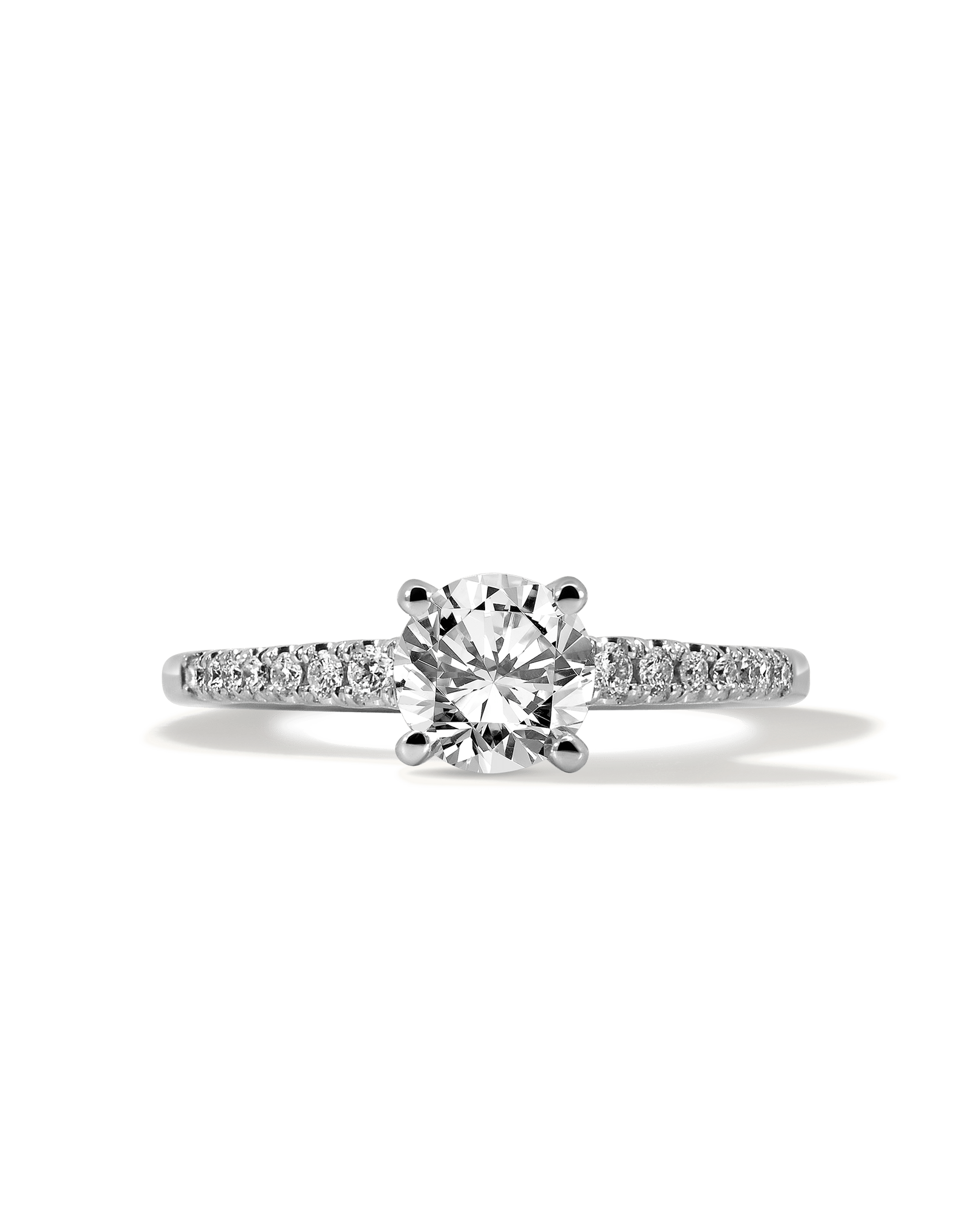 Solitaire Engagement Ring 1.25 Carat TW Round Brilliant Diamond | 14kt White Gold