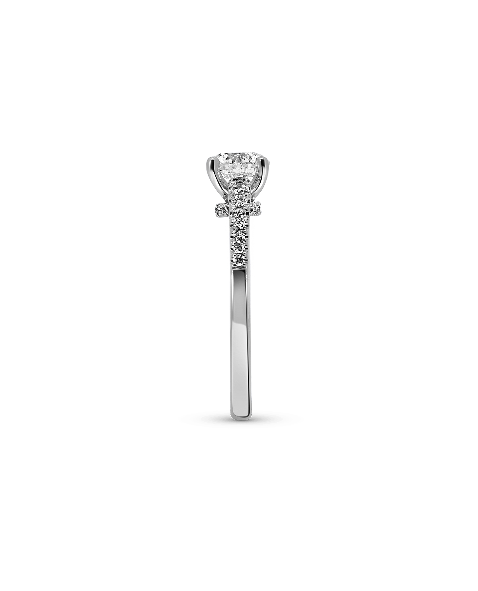 Solitaire Engagement Ring 1.25 Carat TW Round Brilliant Diamond | 14kt White Gold