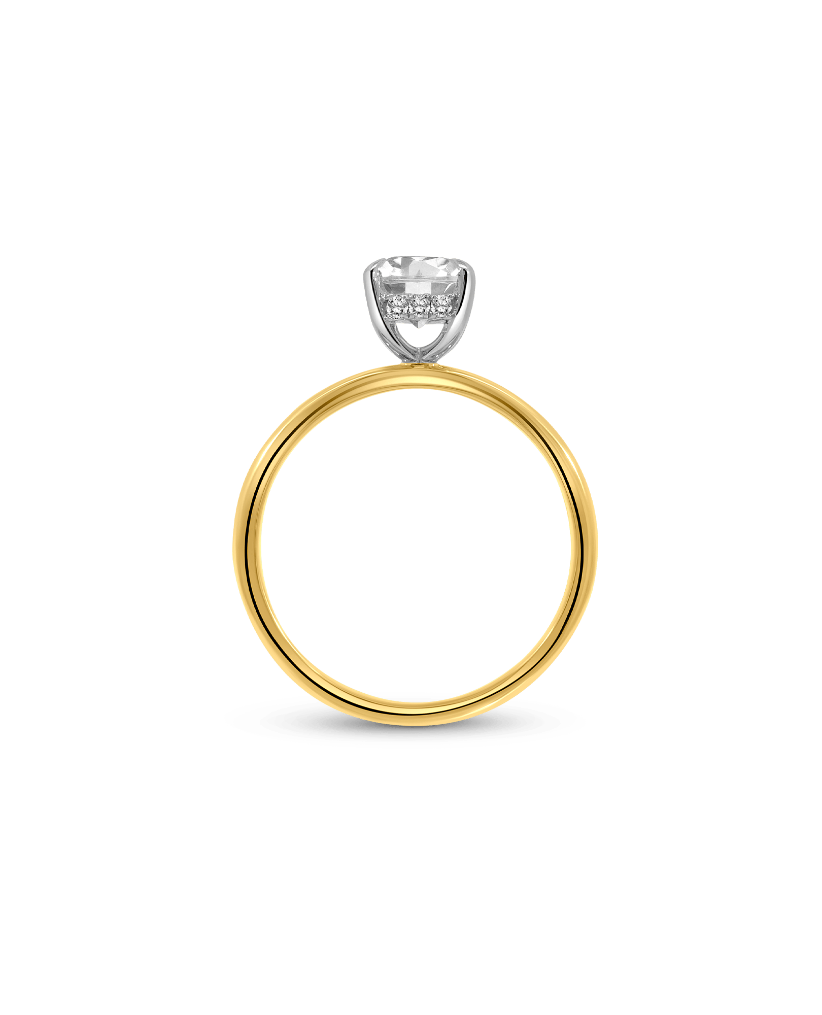 Solitaire Engagement Ring 1.33 Carat TW Lab-grown Oval Diamond | 14kt Yellow Gold