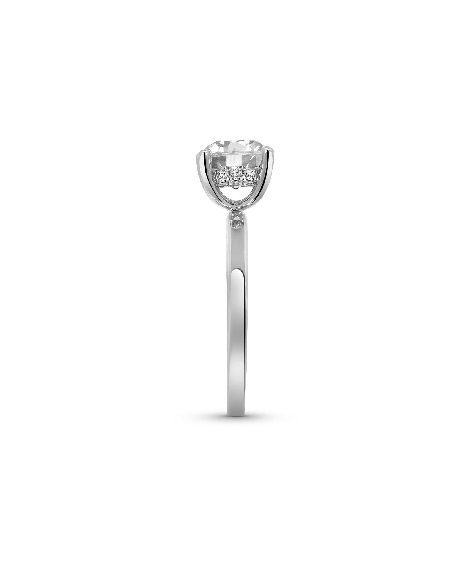 Solitaire Engagement Ring 1.33 Carat TW Lab-grown Round Brilliant Diamond | 14kt White Gold