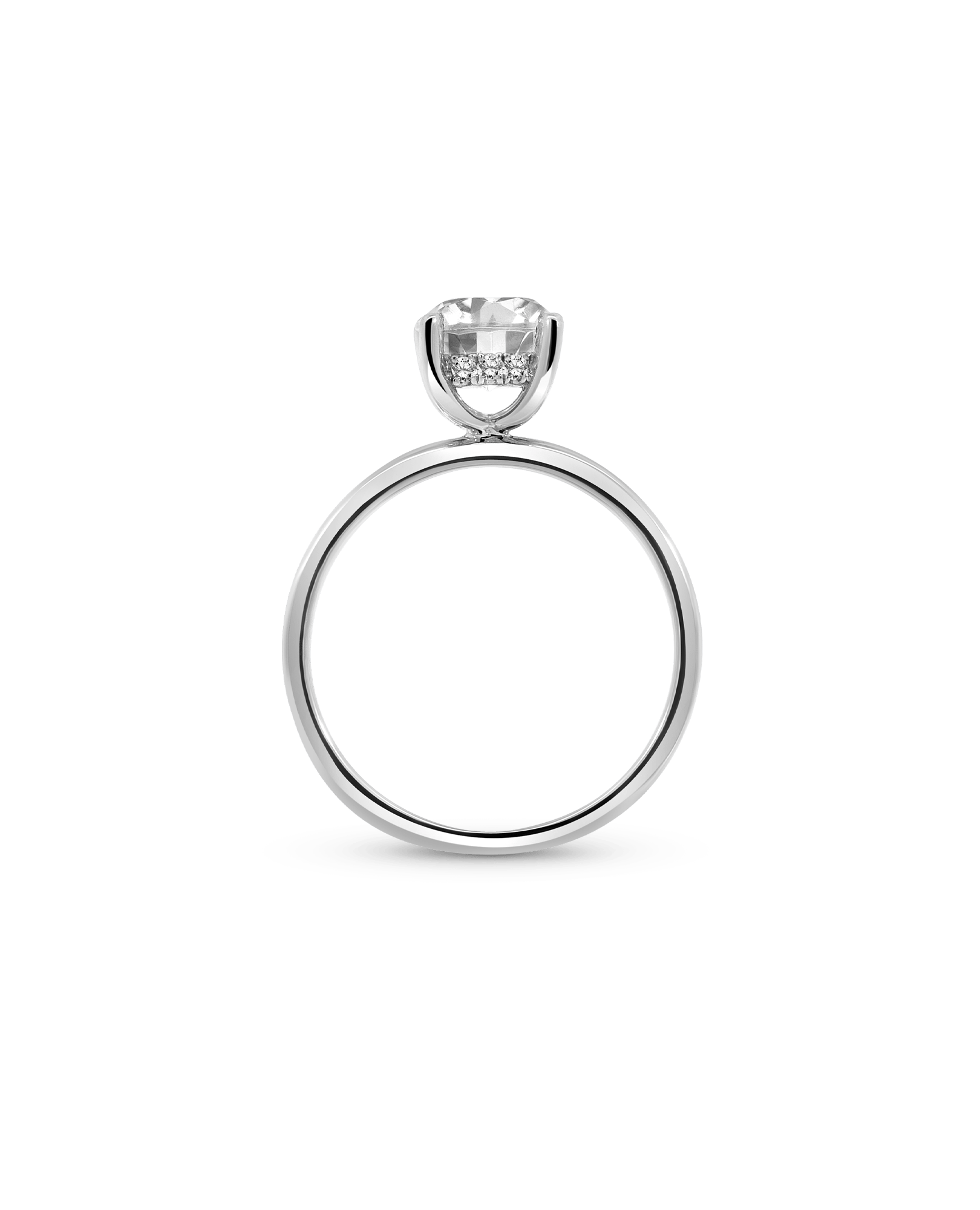 Solitaire Engagement Ring 1.33 Carat TW Lab-grown Round Brilliant Diamond | 14kt White Gold