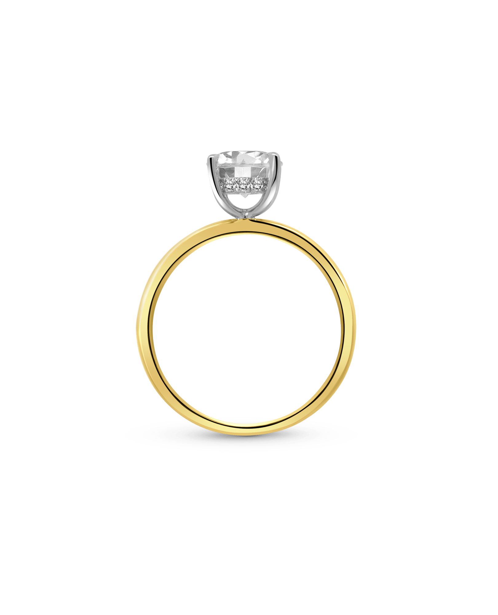 Solitaire Engagement Ring 1.33 Carat TW Lab-grown Round Brilliant Diamond | 14kt Yellow Gold