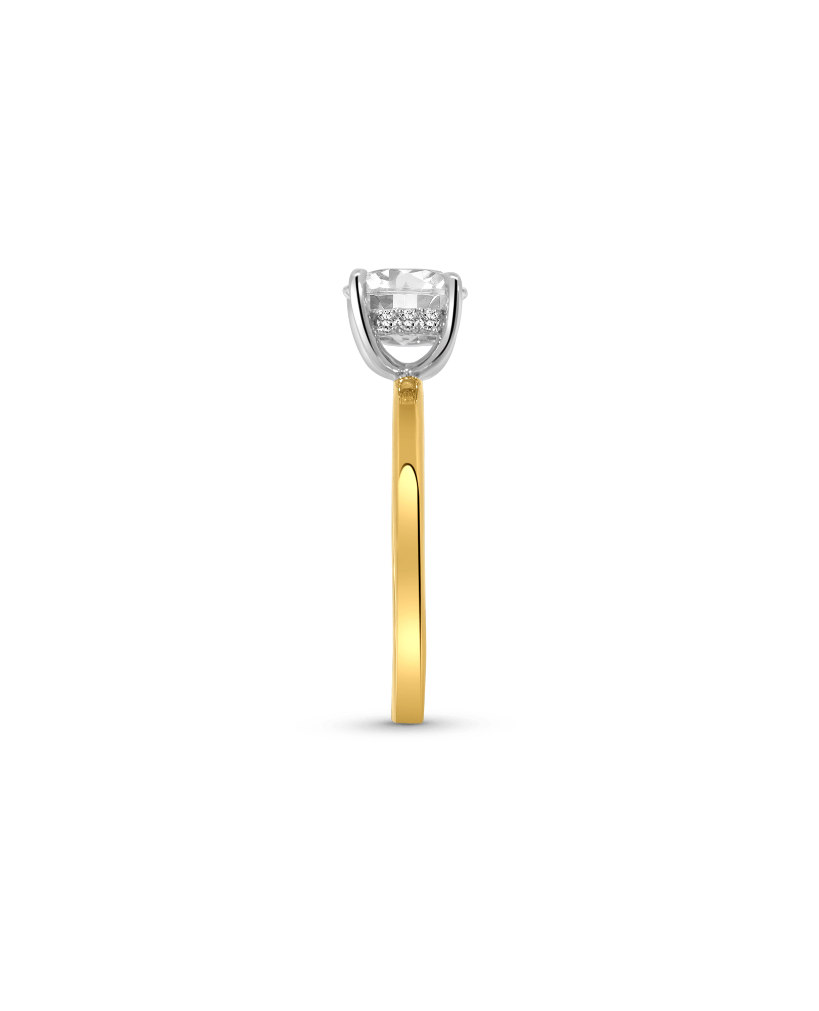 Solitaire Engagement Ring 1.33 Carat TW Lab-grown Round Brilliant Diamond | 14kt Yellow Gold