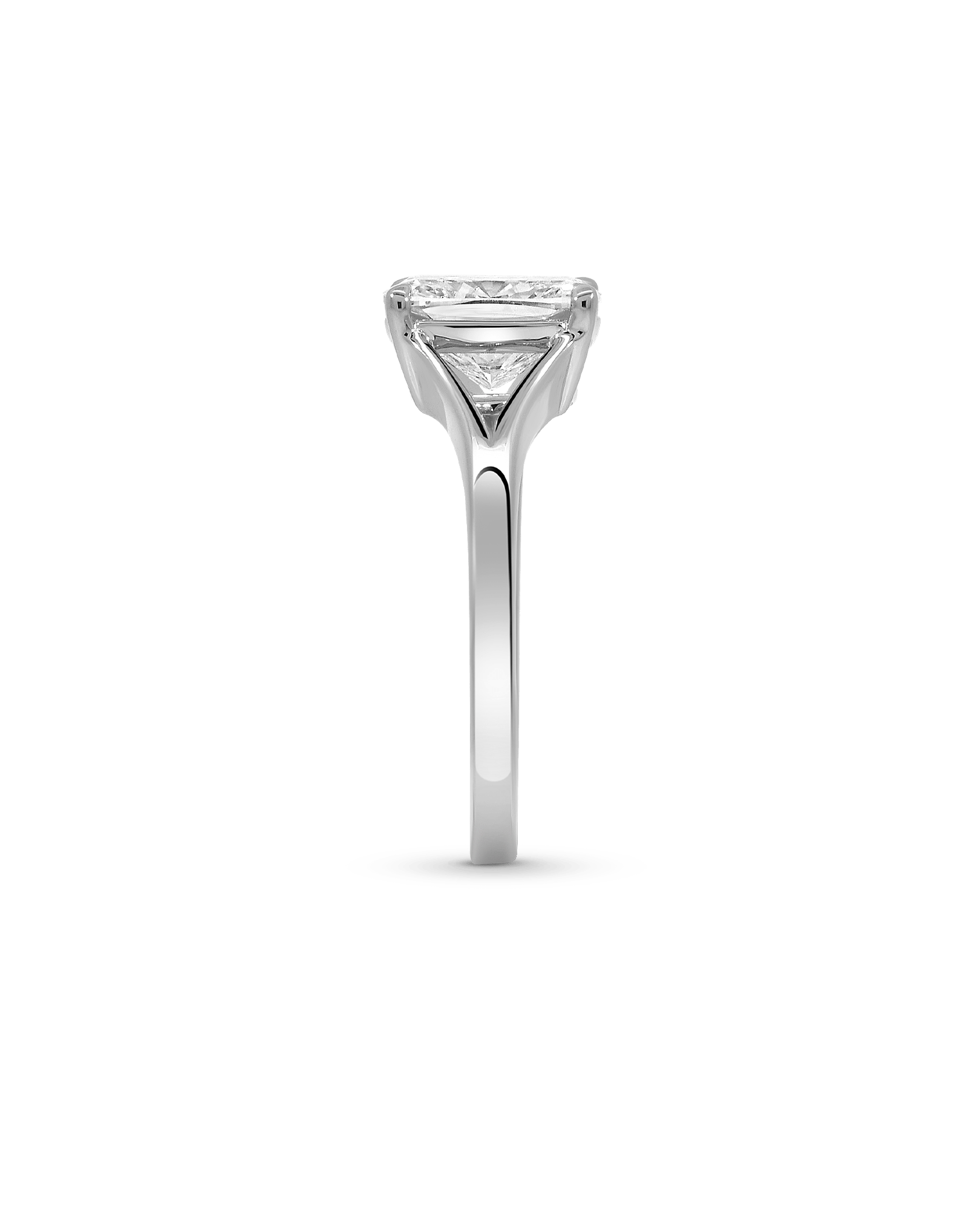 Solitaire Engagement Ring 2.00 Carat Lab-grown Elongated Cushion Diamond | 14kt White Gold