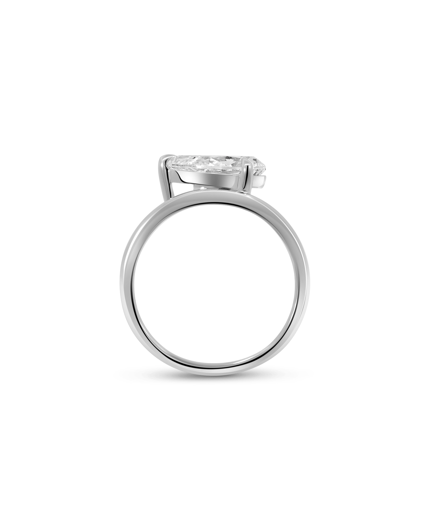 Solitaire Engagement Ring 2.00 Carat Lab-grown Pear Shaped Diamond | 14kt White Gold