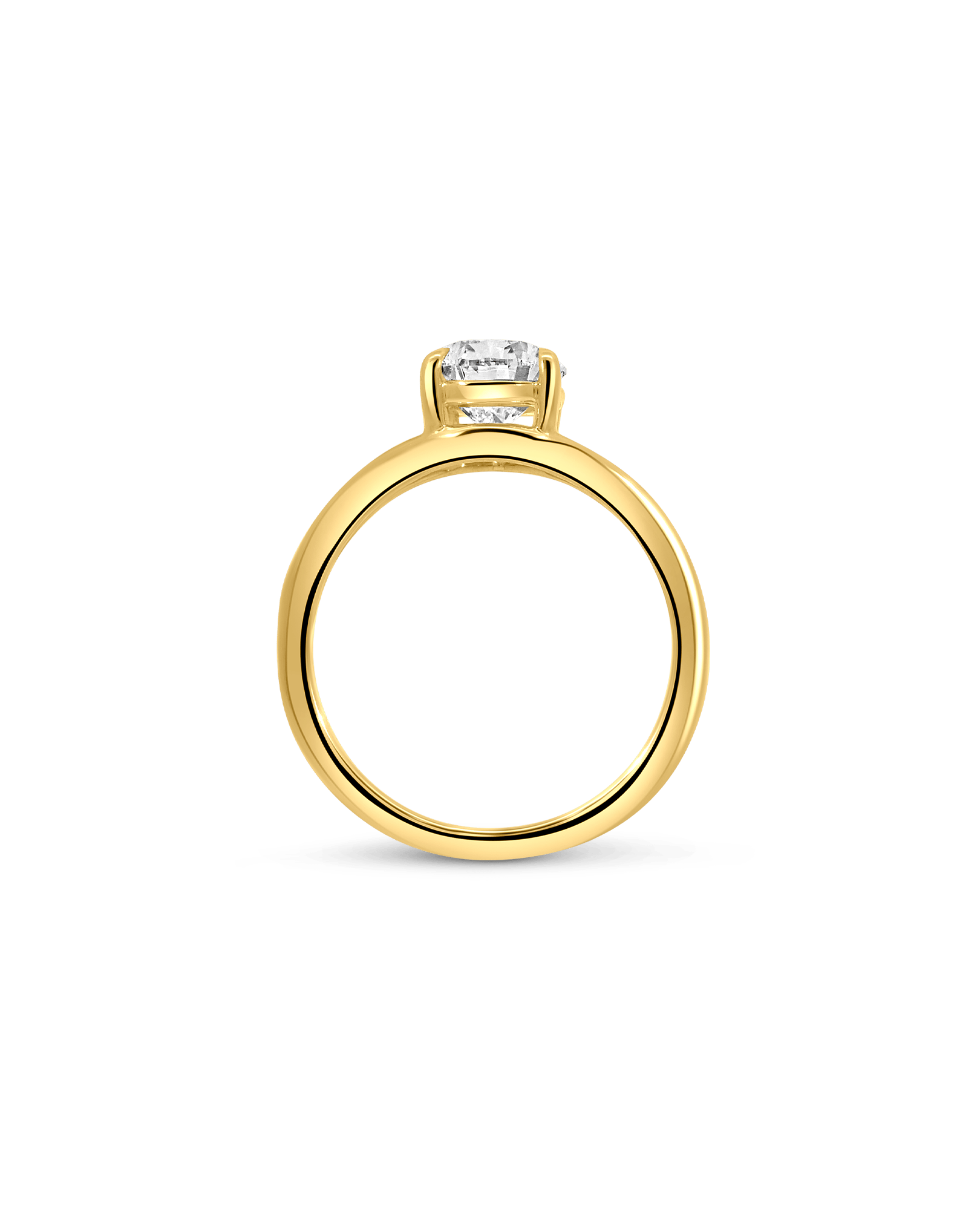 Solitaire Engagement Ring 2.00 Carat Lab-grown Pear Shaped Diamond | 14kt Yellow Gold