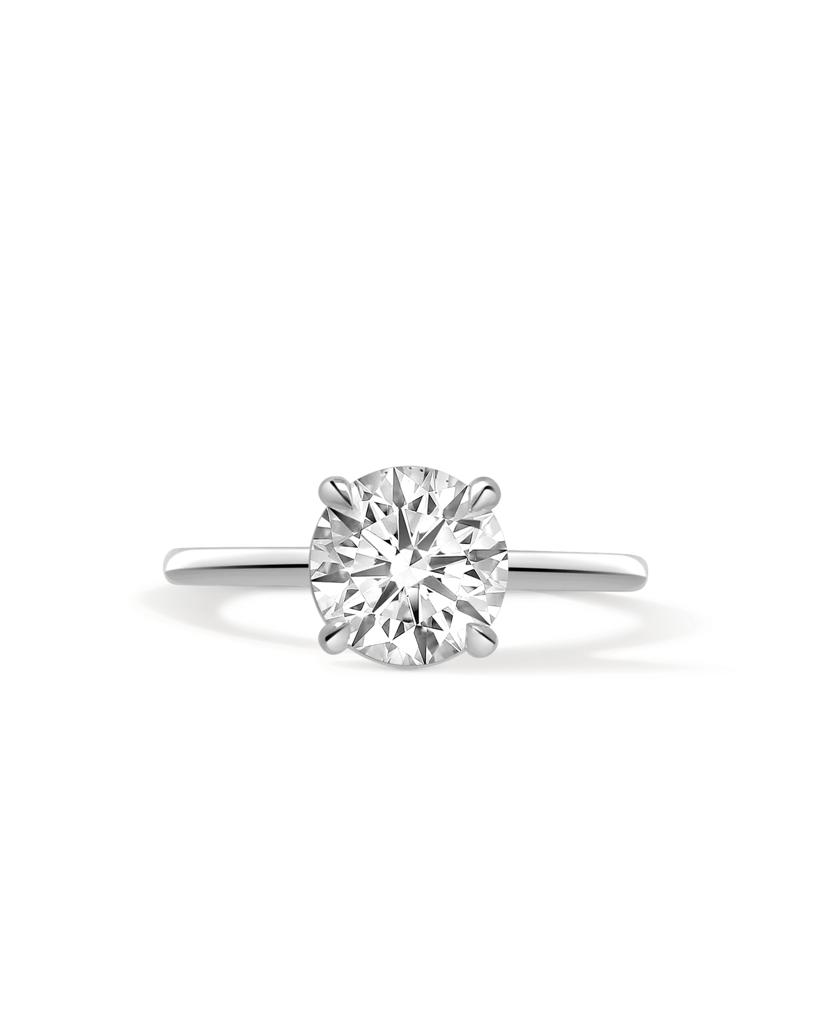 Solitaire Engagement Ring 2.07 Carat Lab-grown Round Brilliant Diamond | 14kt White Gold