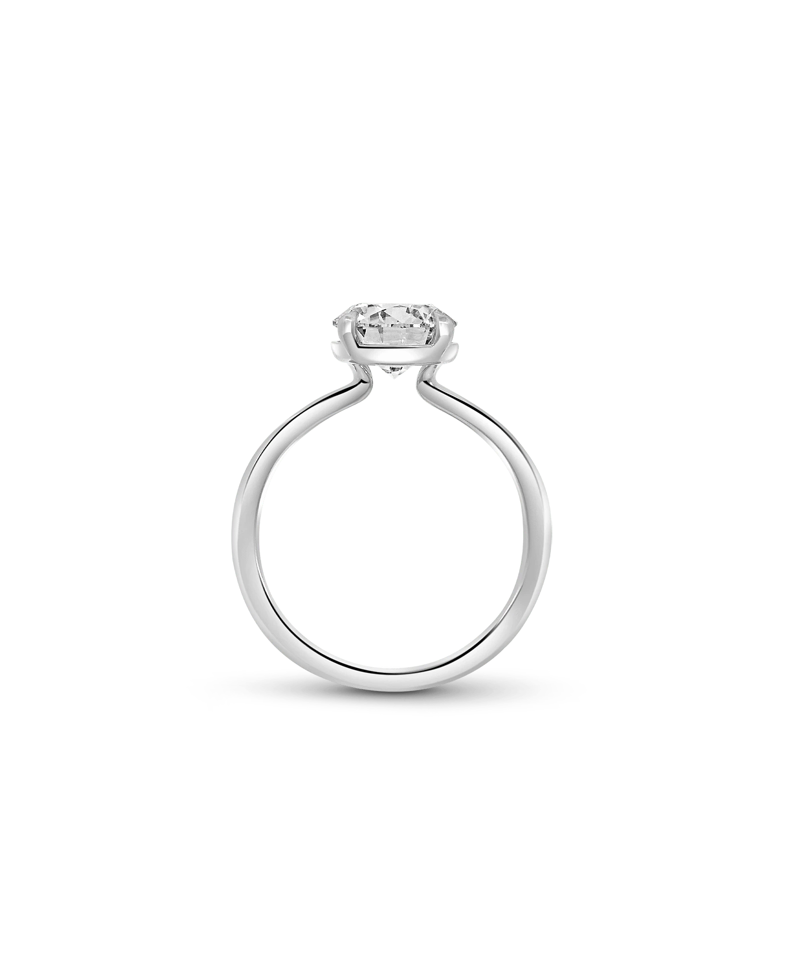 Solitaire Engagement Ring 2.07 Carat Lab-grown Round Brilliant Diamond | 14kt White Gold