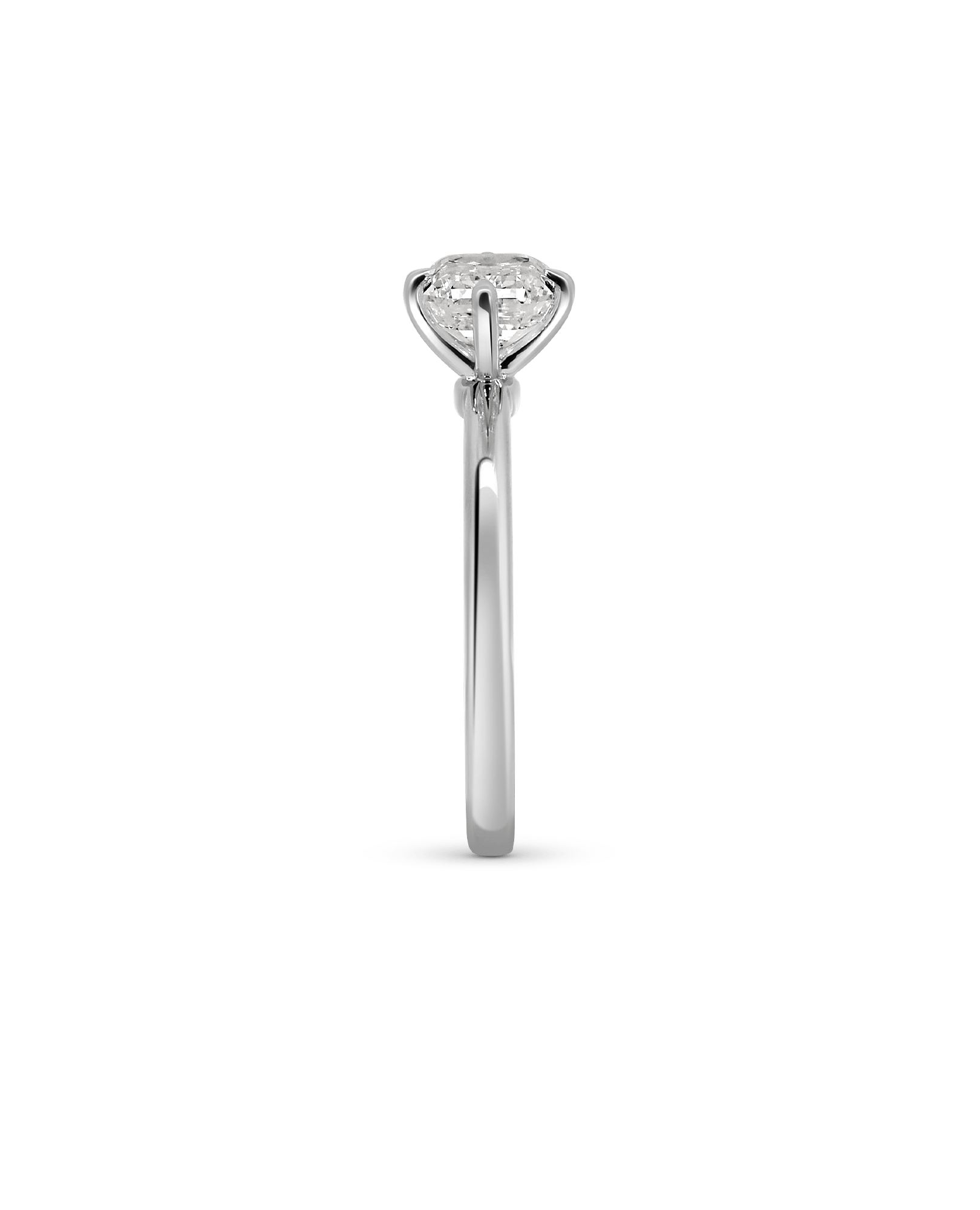 Solitaire Engagement Ring 2.46 Carat TW Lab-grown Elongated Radiant Diamond | 14kt White Gold
