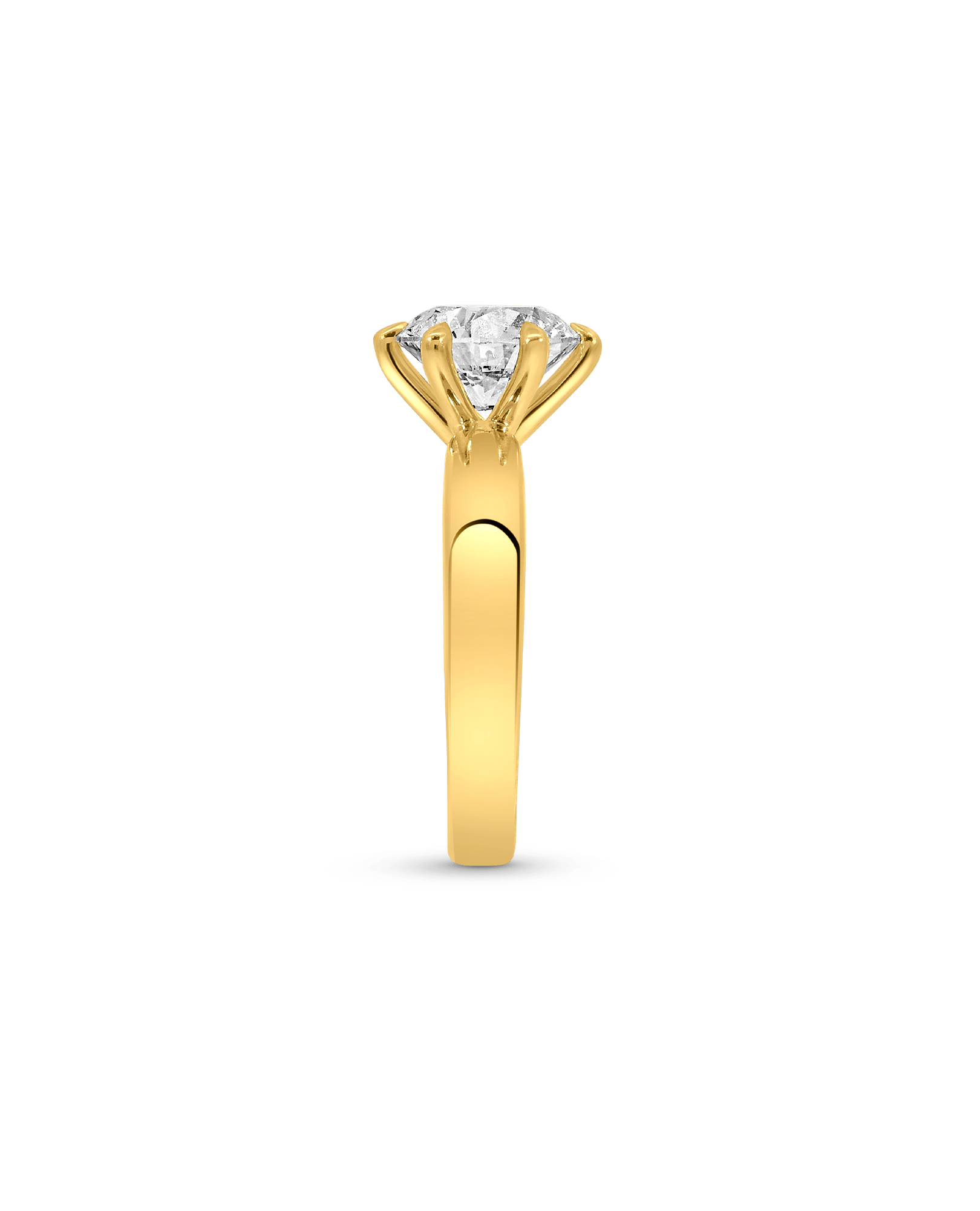 Solitaire Engagement Ring 2.50 Carat Lab-grown Round Brilliant Diamond | 14kt Yellow Gold