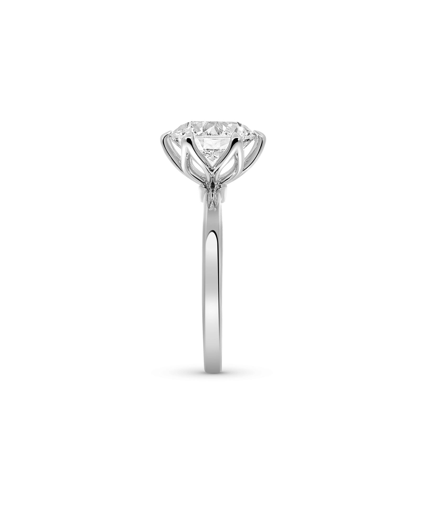 Solitaire Engagement Ring 3.00 Carat Lab-grown Round Brilliant Diamond | 14kt White Gold