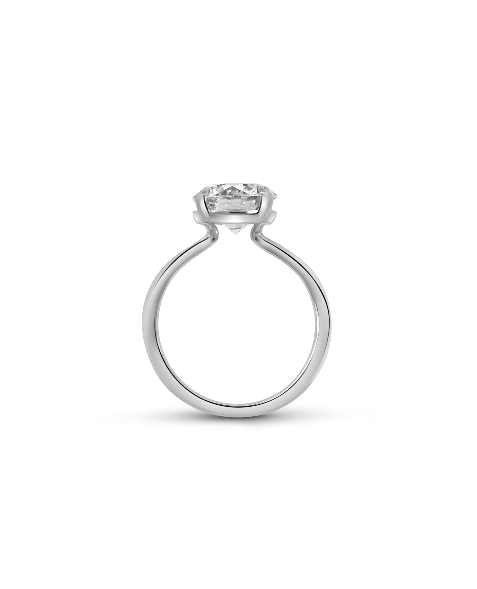 Solitaire Engagement Ring 3.03 Carat Lab-grown Round Brilliant Diamond | 14kt White Gold