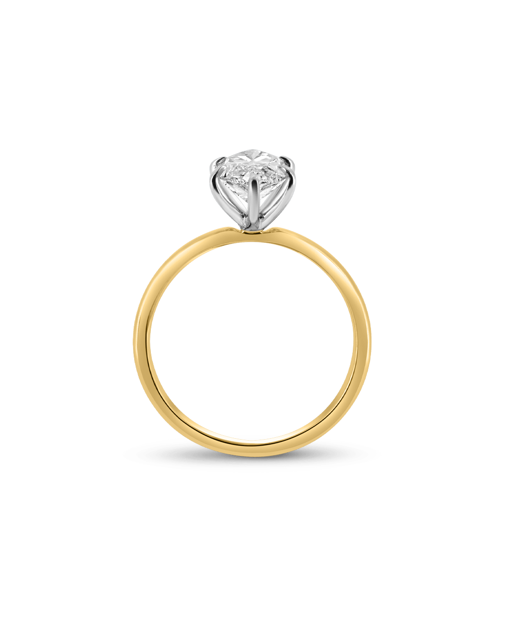 Solitaire Engagement Ring with 2.00 Carat Lab-Grown Marquise Diamond | 14kt Yellow Gold