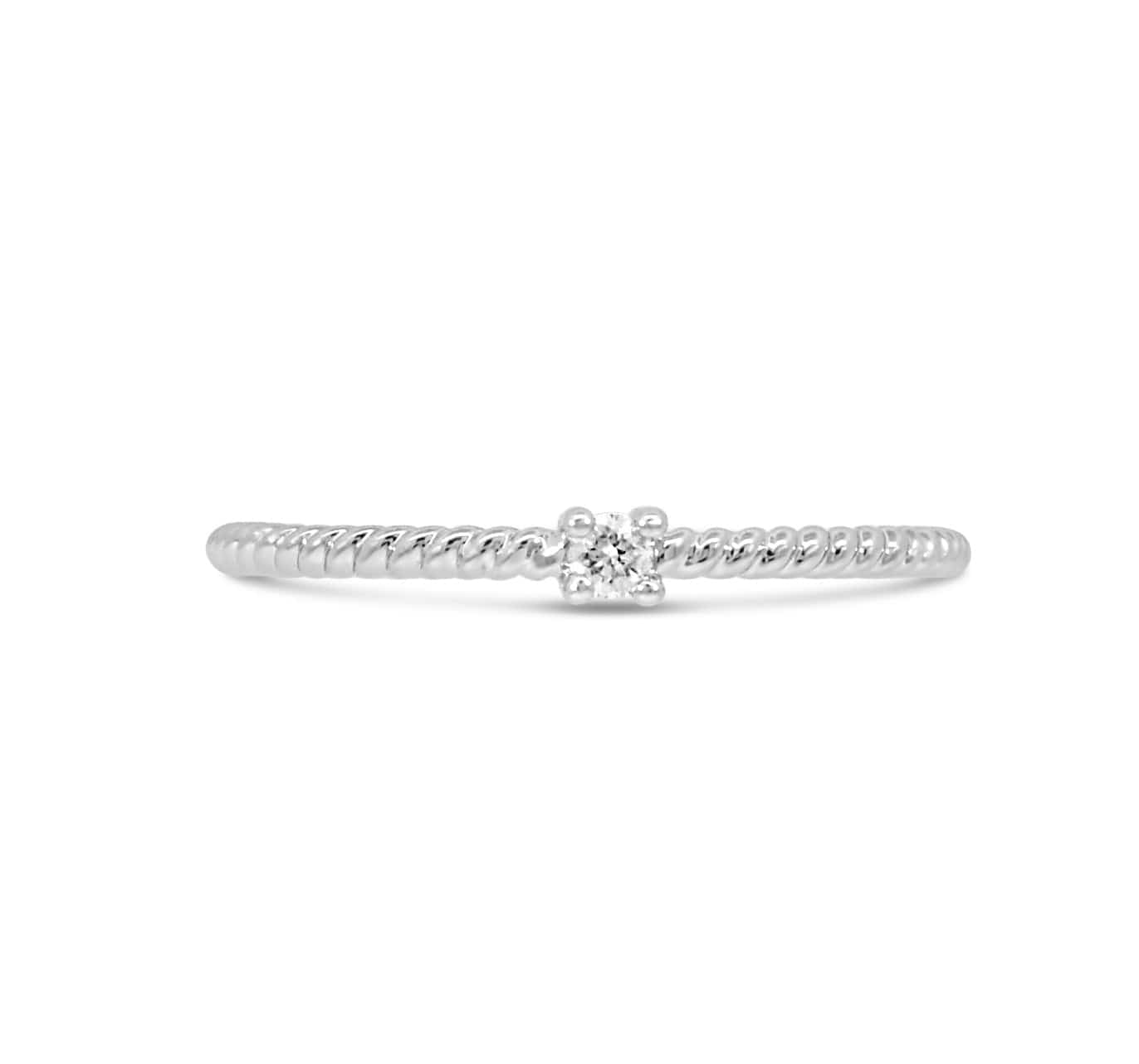 Stackable Diamond Ring .05 Carat TW | 10kt White Gold
