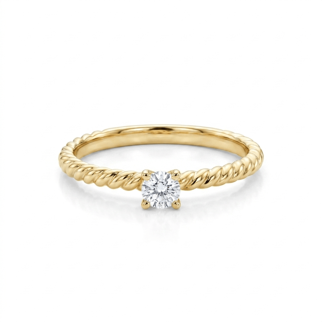 Stackable Diamond Ring .05 Carat TW | 10kt Yellow Gold