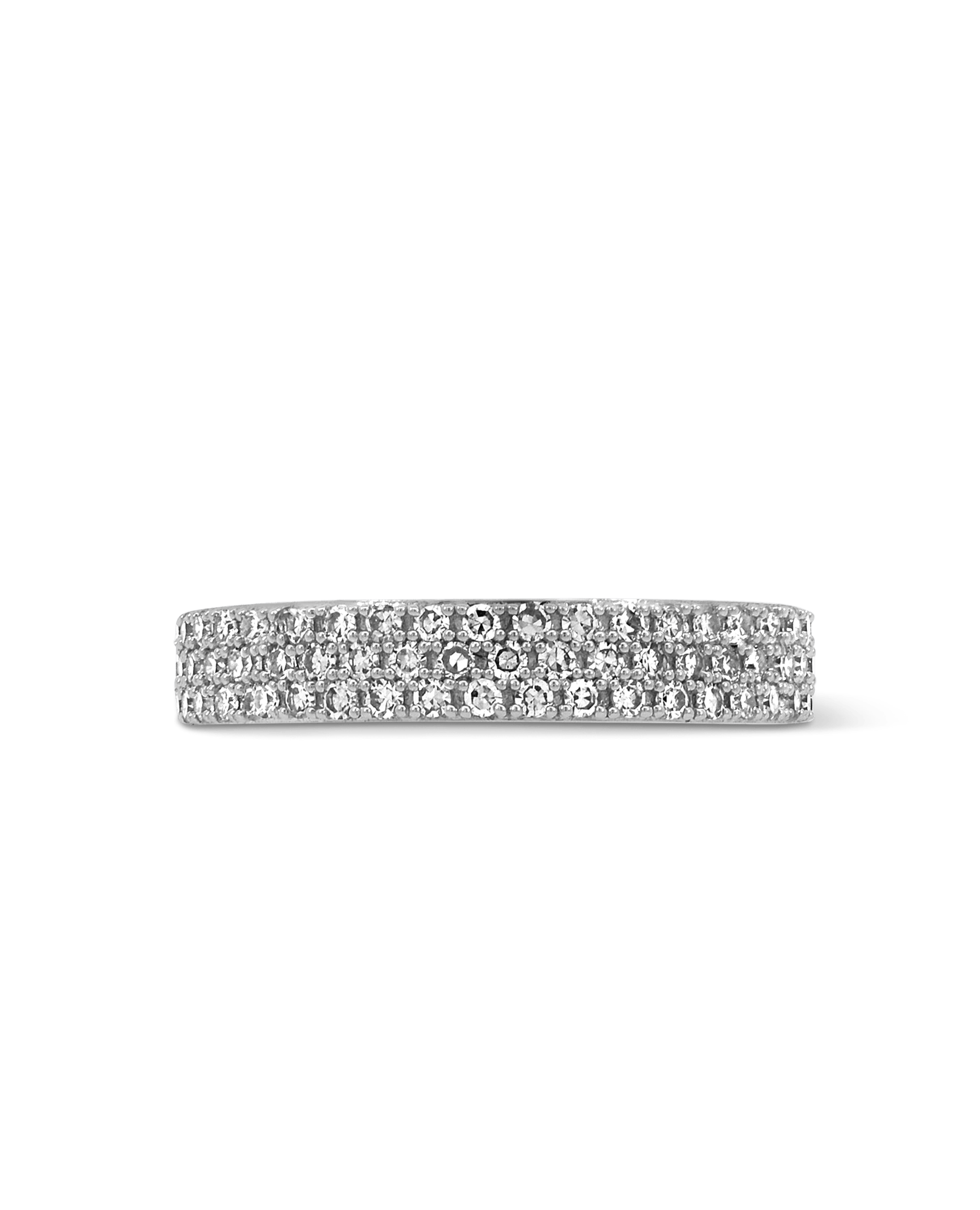 Triple Row Pave Ring .50 Carat TW Diamond | 14kt Yellow Gold