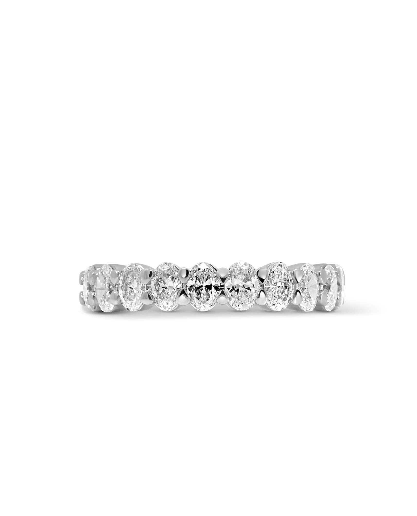 Wedding band 1.50 Carat TW Oval Diamond | 14kt White Gold