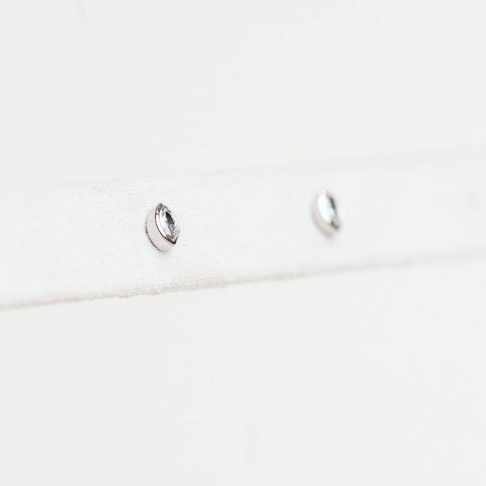 0.10CTW Marquise Lab Grown Diamond Stud Earrings - 14KT White Gold