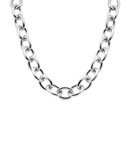 15-17.5" 10.5MM Oval Link chain | Silver