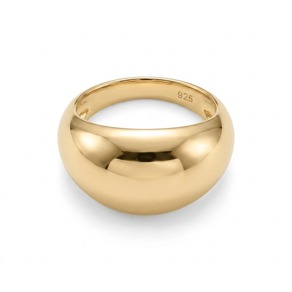 13mm Gold Plated Solenne Ring | Silver