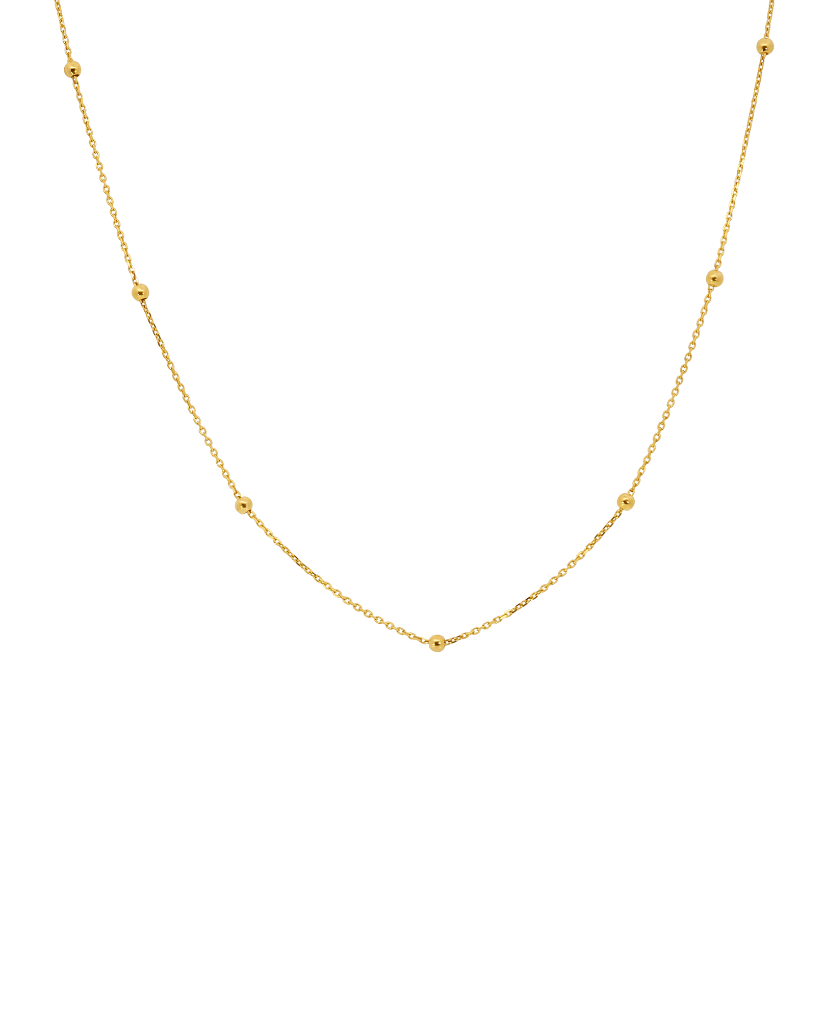 16-17" Sierra Beaded Choker Necklace | 10kt Yellow Gold