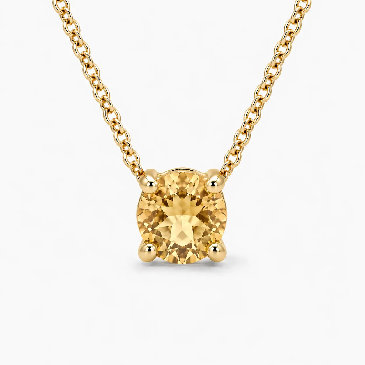 16.5" + 1" Citrine Necklace | 10kt Yellow Gold