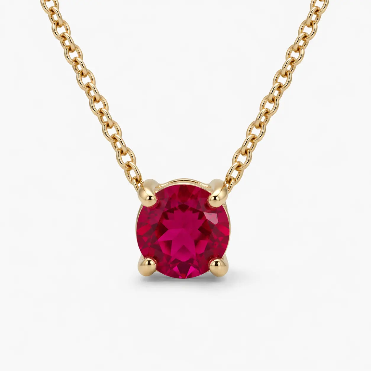 16.5" + 1" Ruby Necklace | 10kt Yellow Gold