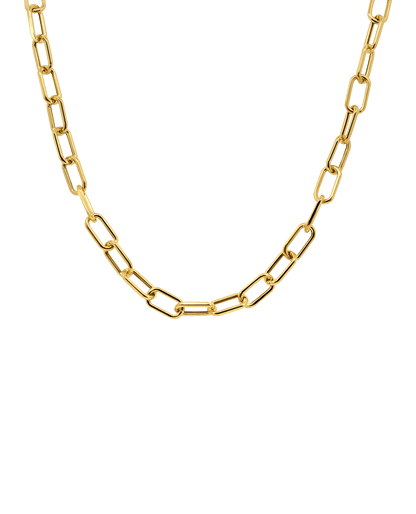 18.25" Oval Paperclip chain | 10kt Yellow Gold
