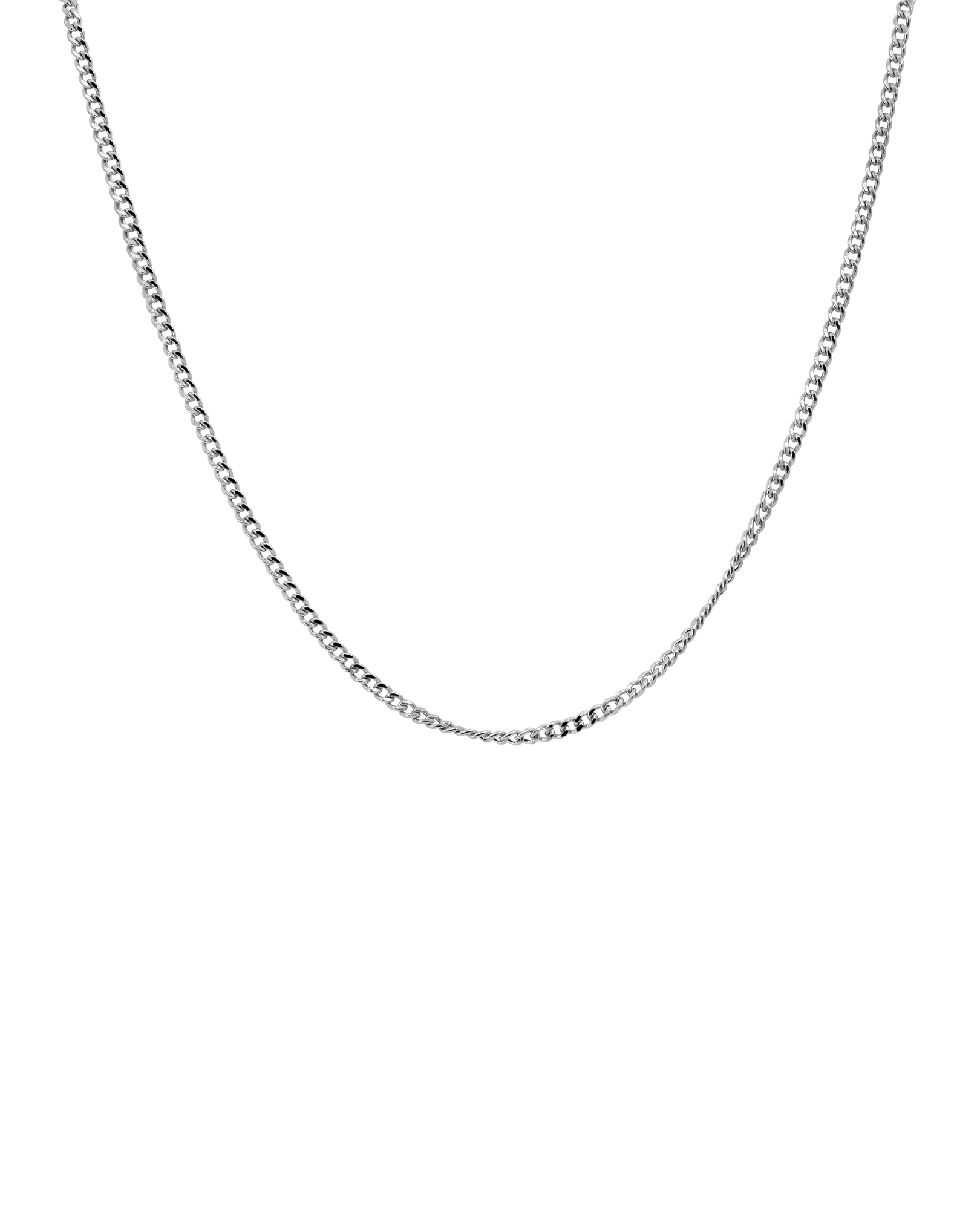 18" Curb chain | 10kt White Gold
