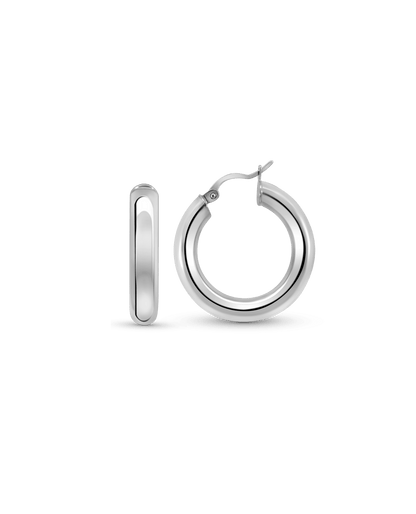 23MM Weightless Hoop Earrings | 10kt White Gold
