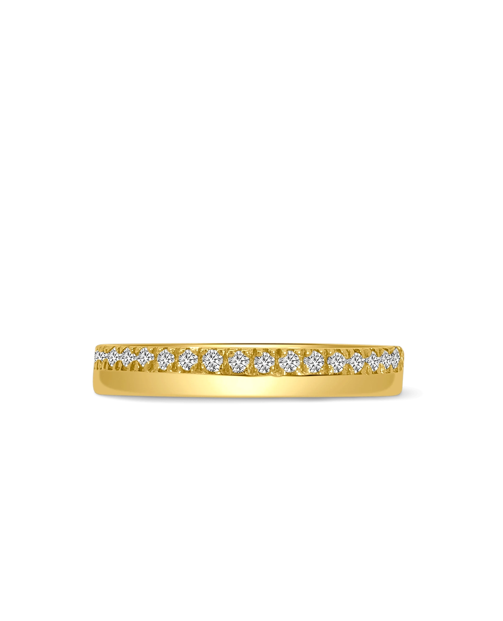 3MM Cigar Band .25 Carat TW Diamond | 10kt Yellow Gold