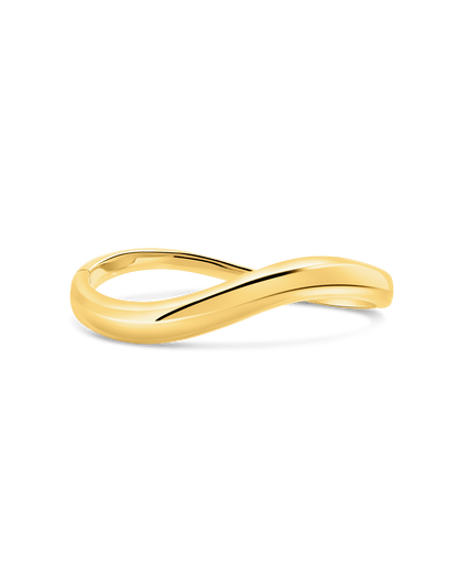 4.3-8.2MM Wave Bangle | Silver Vermeil