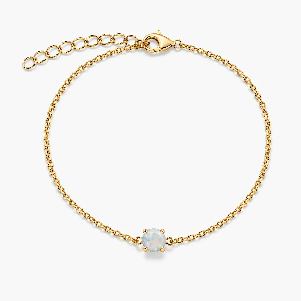 6" + 1.5" Opal Bracelet | 10kt Yellow Gold