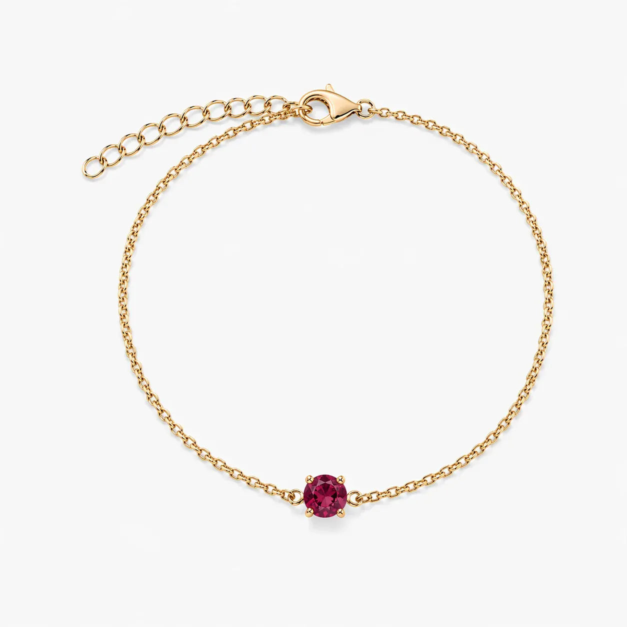 6" + 1.5" Ruby Bracelet | 10kt Yellow Gold