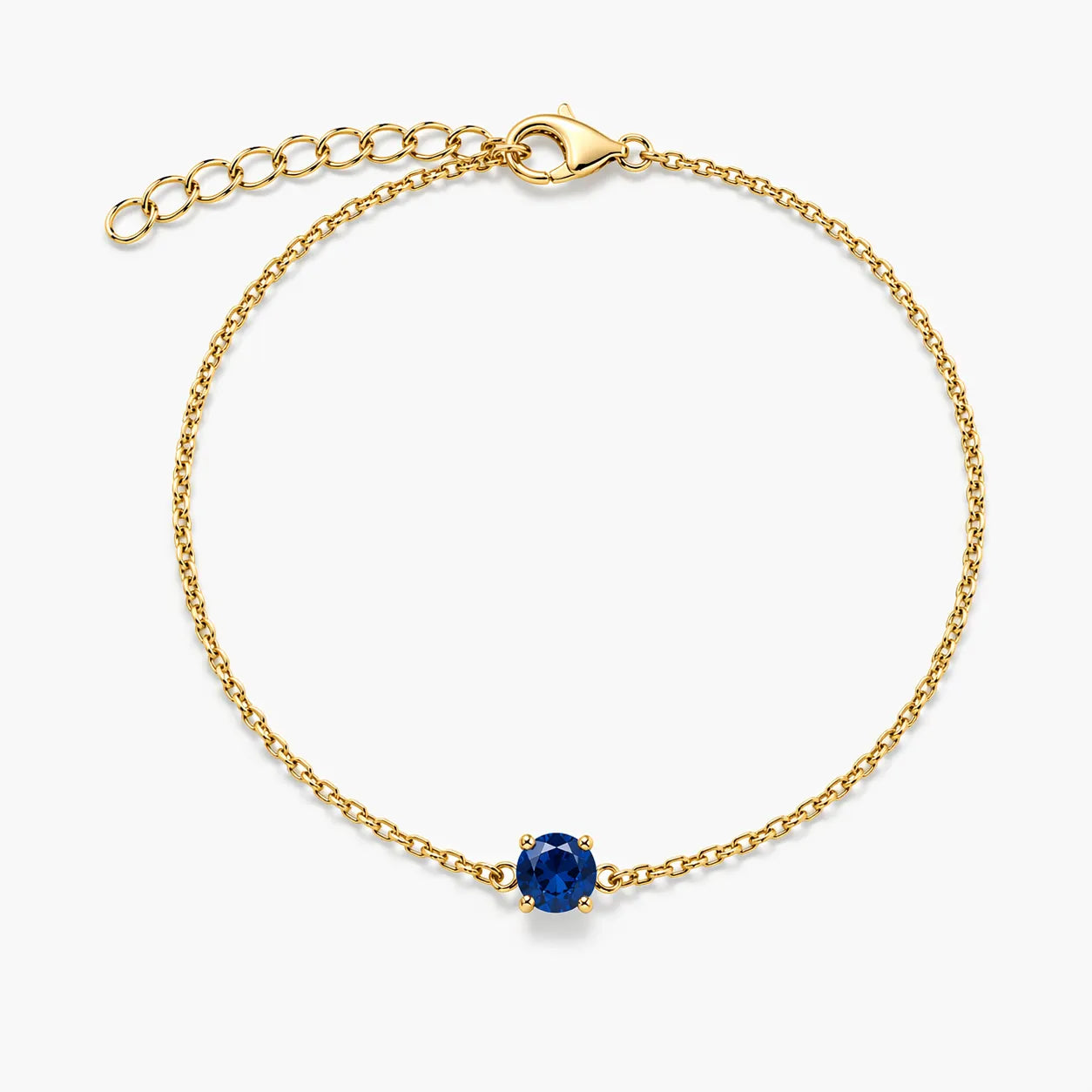 6" + 1.5" Sapphire Bracelet | 10kt Yellow Gold