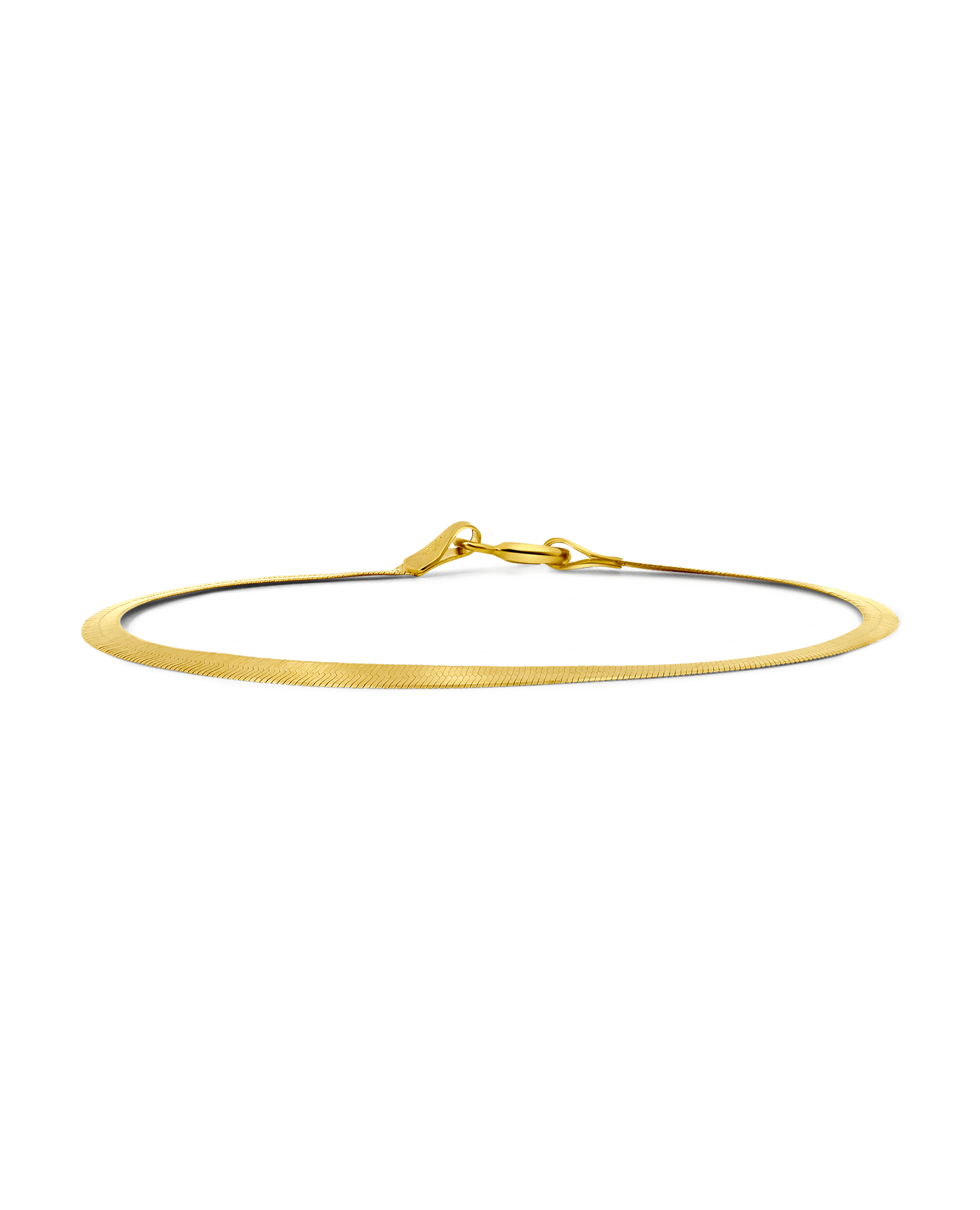 6.5" 3MM Herringbone bracelet | 10kt Yellow Gold