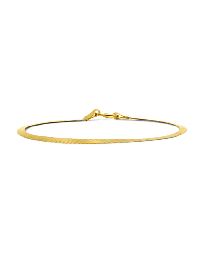 6.5" 3MM Herringbone bracelet | 10kt Yellow Gold
