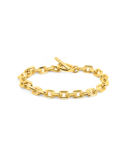 7" 6MM Rolo Toggle bracelet | Silver Vermeil